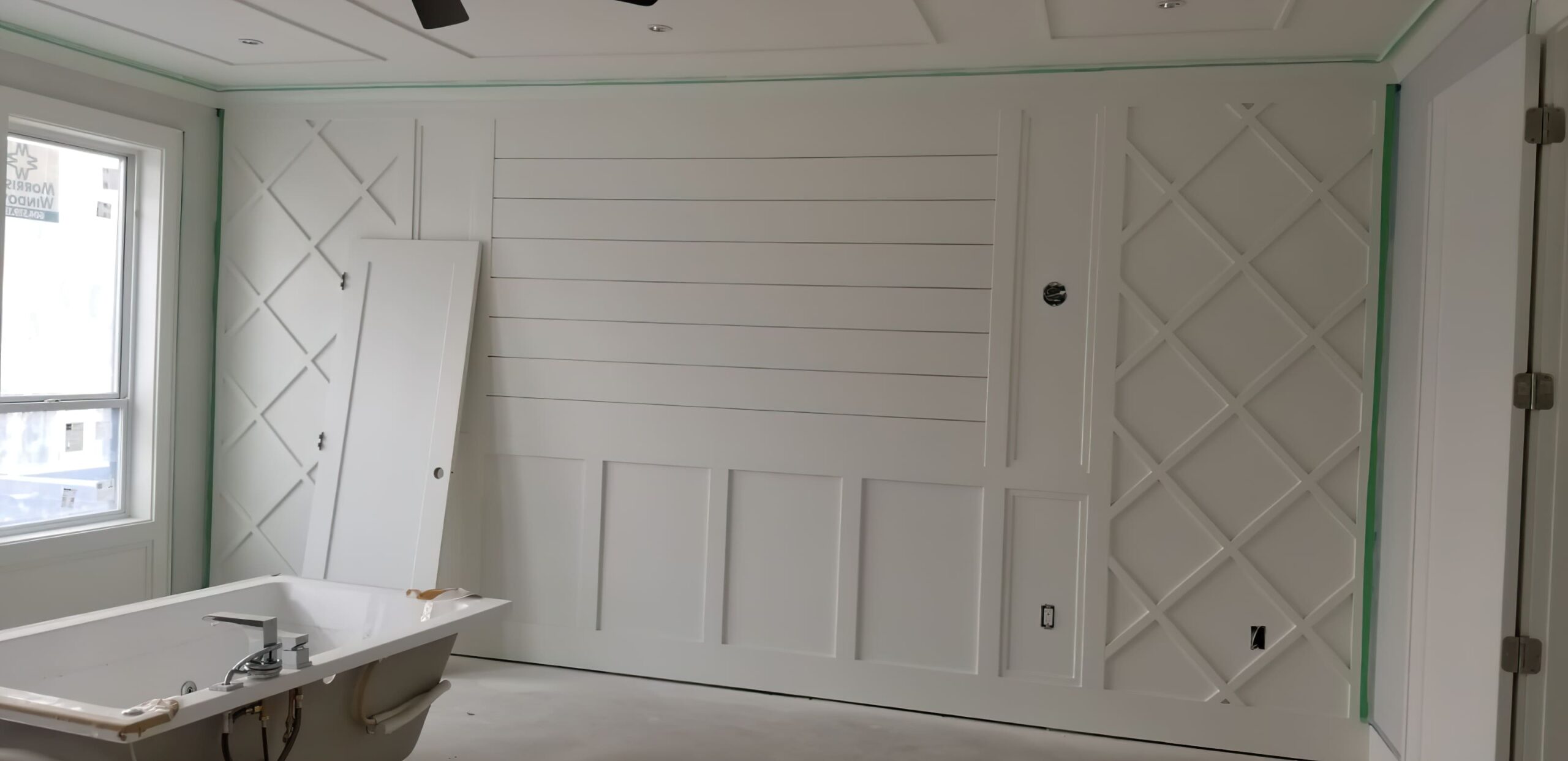 Shabby Chic style accent wall featuring soft neutral colors, vintage textures, and elegant rustic décor, showcasing timeless interior wall decoration in Quebec that blends comfort and sophistication.